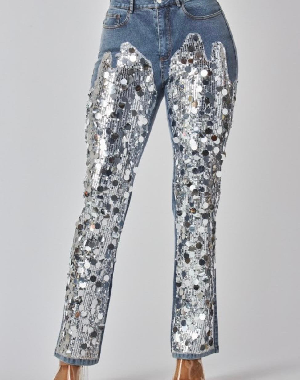 Bellamy Sequin Denim Pants